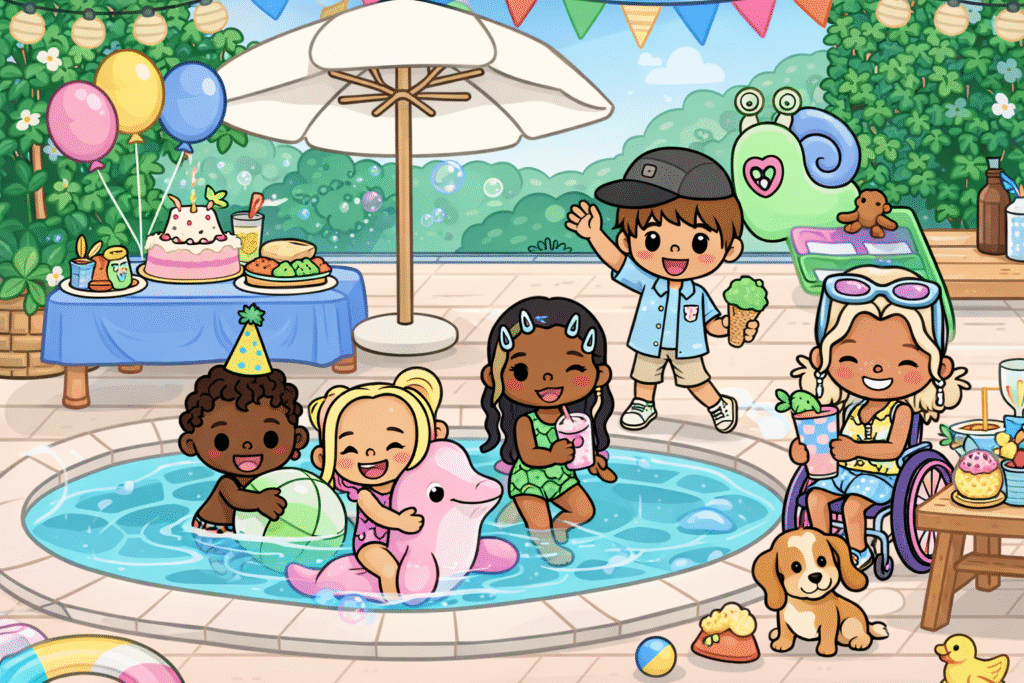 toca boca pool party